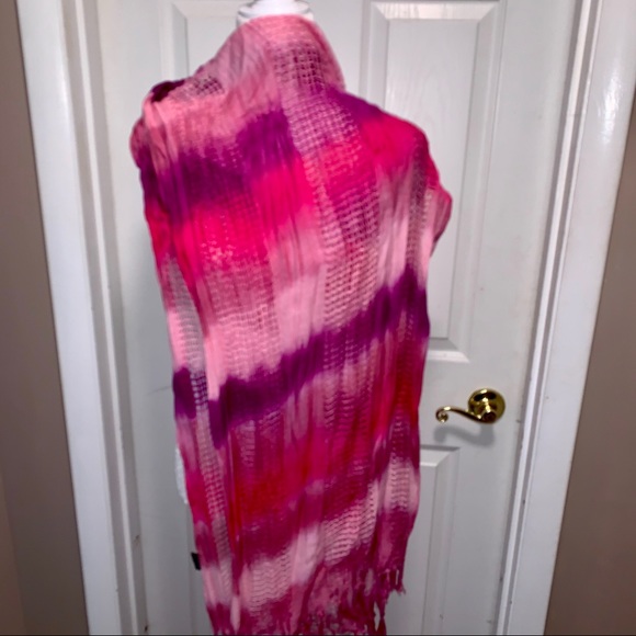 Boho Open Weave Tie Dye Scarf - Picture 3 of 5